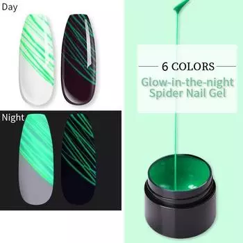 Хэллоуин ногти светящийся гель-лак для ногтей с флуоресцентным эффектом гель для замачивания зелёный