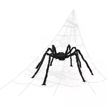 Хэллоуин Новые паутины Треугольники Паутина Моделирование Супер Большой Плюшевый Паук Призрак Фестиваль Внутренние и Уличные Украшения Реквизит One Size чёрный