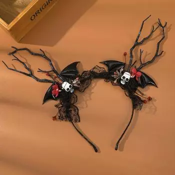 Хэллоуин Ободок Череп Тыква Летучая мышь Стиль Ободки Обруч для головы Девочки Черный Милый Стайлинг Аксессуары для волос Фестивальные подарки