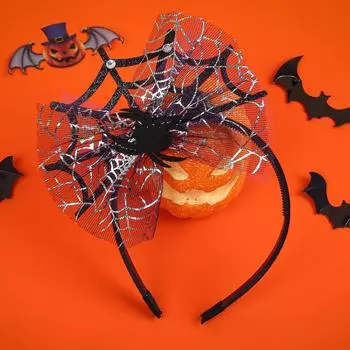 Хэллоуин Ободок Декоративный Праздничный Паук Обруч для Волос с Ожерельем-Чокером Фотореквизит Аксессуары для Маскарадного Костюма Косплей