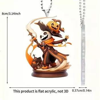 Хэллоуин Очаровательный Тыква Скелет Акриловый Аксессуар для Украшения Интерьера Автомобиля Брелок