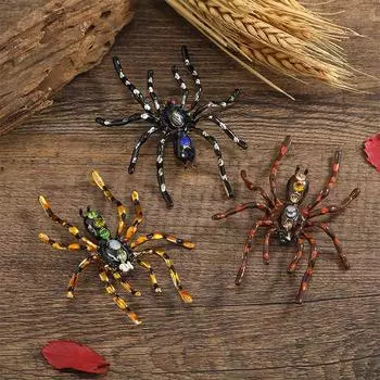 Хэллоуин пальто свитер булавки мода паук горный хрусталь декоративные косплей модные аксессуары