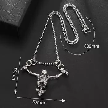Хэллоуин Панк Скелет Череп Ожерелье Подарки Ювелирные изделия для Женщин Мужчин