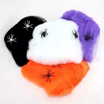 Хэллоуин Паук Хлопок Домашний Декор Предметы Украшения Сцены Реквизит Паучий Шелк зелёный