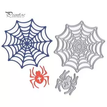 Хэллоуин паутина резки умирает DIY скрапбукинг карты тиснение трафарет плесень серебряный