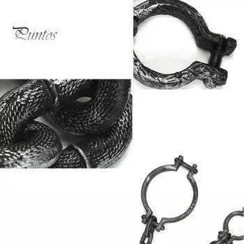 Хэллоуин пластиковые наручники кандалы украшения заключенного косплей реквизит чёрный