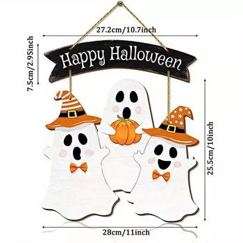 Хэллоуин Поделки Креативные Подвески Украшения Настенные Милый Бантик Декоративный Мультяшный Призрак Для Входной Двери Украшение для Вечеринки