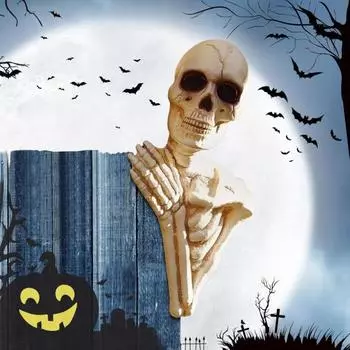 Хэллоуин Подглядывающий Скелет Украшение Устойчивый к погодным условиям Реалистичный Дом с привидениями Открытый Сад Двор Обнимающий Дерево Скелет Украшение из смолы 25cm