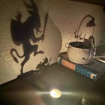 Хэллоуин Подсвечник Tealight Shadow Caster Украшение Металлический Подсвечник Подставка для Свечи Стол Центральная часть Настольный Орнамент Фестиваль Подарок K