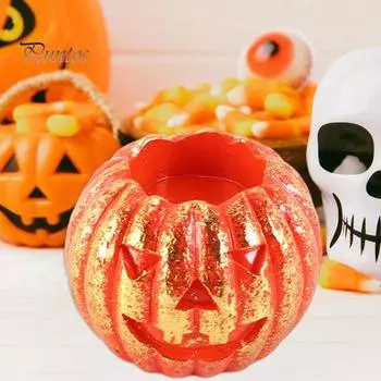 Хэллоуин Подсвечник Волшебник Призрак Тыква Скелет Рука Чайная свеча Подставка для свечи Поднос для подсвечника Центральная часть Украшение рабочего стола Орнамент D