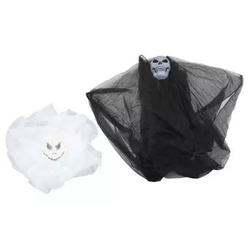 Хэллоуин Подвесной Призрак Ужас Реквизит Страшные Украшения Хэллоуина для Баров Дома с Привидениями Развлечения P Black