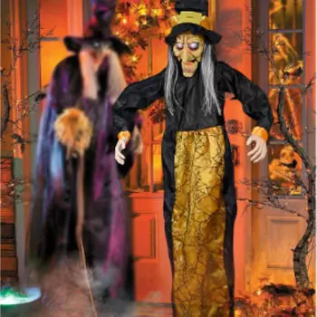 Хэллоуин Подвесной Ведьма Дом Привидений Ужас Реквизит Легкое Портативное Украшение для Двора