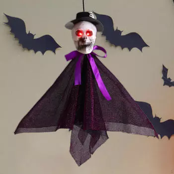 Хэллоуин Подвесные Украшения Жуткий Дом С Привидениями Реквизит Мрачный Призрак для Двора На Открытом Воздухе фиолетовый