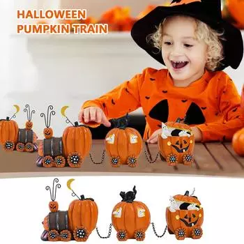 Хэллоуин поезд смоляные украшения праздничные украшения реквизит настольные украшения для шкафа One Size