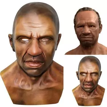 Хэллоуин полная голова черные люди уродливые страшные маски вечерние ужасный реквизит для косплея A