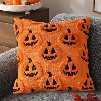 Хэллоуин Принт Наволочка Квадратная Наволочка Диванная Наволочка Без Наполнителя Удобная Наволочка One Size