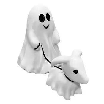 Хэллоуин Привидение Гуляющая Собака Статуя Жуткая Гирлянда Привидение Гуляющий Щенок Фигурка Смола Скульптура В помещении На улице Настольное Украшение Орнамент S A