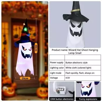 Хэллоуин Призрачные огни Домашние Внутренние Уличные Подвесные Украшения Дома С Привидениями Реквизит Ужасов Творческие Украшения Для Вечеринок Сделай Сам