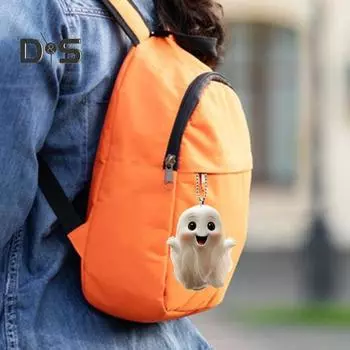 Хэллоуин Призрак Акриловые Подвесные Украшения Дома Внутреннее Зеркало Заднего Вида Автомобиля 2D Плоский Мультфильм Белый Призрак Подвесной Орнамент Подвеска белый