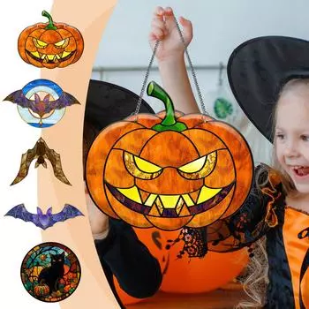 Хэллоуин призрак акриловый орнамент фестиваль окно крыльцо украшение кулон One Size