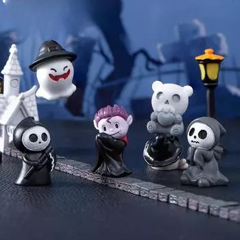 Хэллоуин Призрак Дьявол Волшебник Смоляная Безделушка Микро Пейзаж Воскрешение Призрак Фестиваль Аксессуары Домашний Декор Halloween Rascal 10pcs