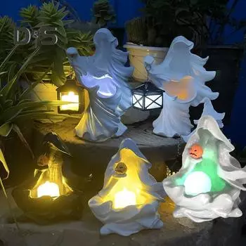 Хэллоуин Призрак Ночной Светильник Смоляный Призрак Фонарь Украшение Хэллоуина Домашний Настольный Фигурка для Украшения Внутреннего Улиц F