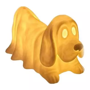 Хэллоуин Призрак Собака Ночник Светящаяся Полупрозрачная Статуэтка Щенка Фигурка Праздничная Вечеринка Дом Офис Спальня Декоративная Лампа Подарок для Любителей Собак