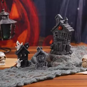 Хэллоуин Призрак Украшение Смола Тыква Скелет Надгробие Украшение Жуткий Домашний Настольный Фигурка B