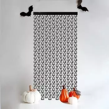 Хэллоуин Призраки Тема Дождь Занавес 1*2М, Оформление фона для вечеринки, Декорация занавеса с призраками One Size