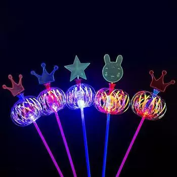 Хэллоуин Радуга Волшебная палочка Палочка Светодиодный пузырь Цветная светящаяся игрушка Мигающая палочка Игрушка-палочка Детские игрушки Год Рождество Вечеринка Сувениры
