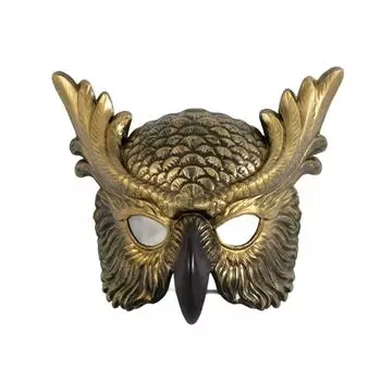 Хэллоуин Реквизит Маска Совы Фестиваль Косплей Реквизит Атмосфера Танцевальная Вечеринка Наряд One Size золотой
