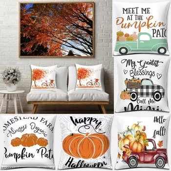 Хэллоуин Рождественская серия Наволочка с рисунком Квадратная наволочка Украшение для дома и офиса Наволочка 40X40CM