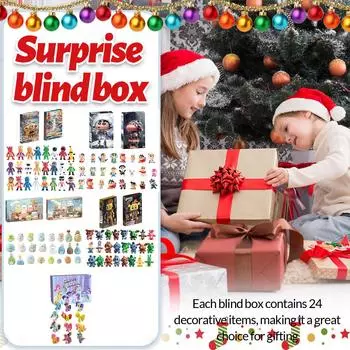 Хэллоуин/Рождество Милые фигурки Кукольный адвент-календарь, Рождественский календарь обратного отсчета с игрушками-сюрпризами One Size