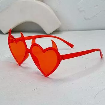 Хэллоуин сердце демон очки милый смешной девушка наряжается вечеринка набор солнцезащитные очки оранжевый