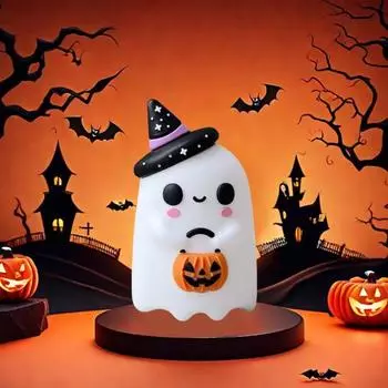 Хэллоуин шляпа ведьмы привидение статуэтка тыква смола привидение статуя скульптура домашний офис
