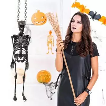 Хэллоуин Скелет Ожерелье Подвижные Суставы Готический Винтаж Металлический Скелет Висячие Украшения Цепи Кулон Мужчины Женщины Пара Ожерелье S