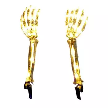 Хэллоуин Скелет Рука Светодиодный Напольный Светильник Светящаяся Рука Призрака Дом с Привидениями Квест Комната Наряжаться Декор Места Реквизит Свет One Size жёлтый