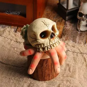 Хэллоуин Скелет Украшение Реалистичные Руки из Смолы Череп Украшения Жуткий Дом С Привидениями Декор Для Зомби Вечеринка Розыгрыш Реквизит A