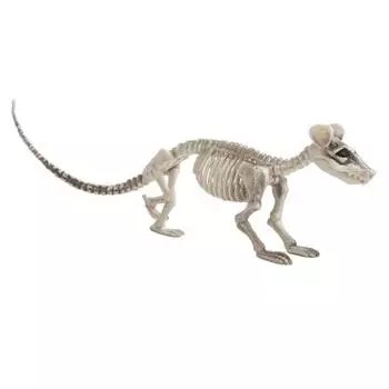 Хэллоуин Скелет Животное Украшение Жуткая Голова Кошки/Собаки/Птицы/Крысы/Козы Пластиковые Кости для Двора Кладбища Хэллоуин Декор A