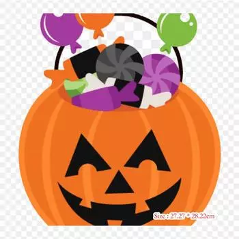 Хэллоуин Сладость или гадость Тыква Сладость или гадость Hal Термопереносная печать виниловые нашивки Наклейка для одежды Аппликации своими руками Моющиеся нашивки