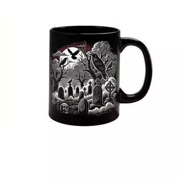 Хэллоуин Смешная Грубая Кружка Керамическая Кофейная Кружка Чашка для Воды 301-400мл One Size чёрный