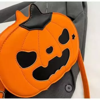 Хэллоуин Смешная Сумка Тыква 2025 Новая Мода Контрастные Цвета Личность Креативная Трендовая На Плечо Женская Сумка 23*7*17