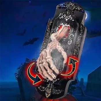 Хэллоуин Спрей Дверной звонок, Анимированная рука скелета с датчиком движения, Туман, Страшный звук