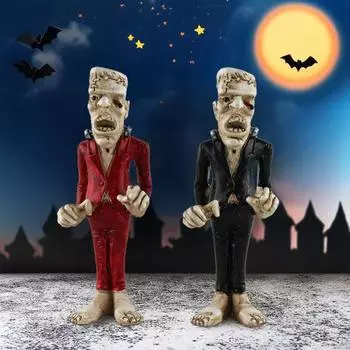 Хэллоуин статуэтка жуткая мини мумия зомби скелет статуэтка из смолы скульптура для дома в помещении E