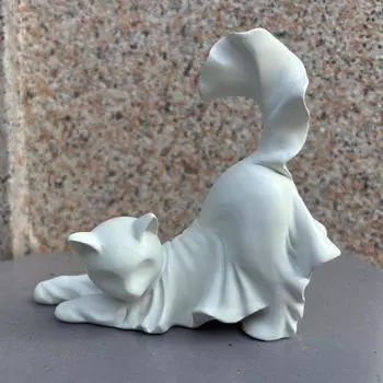 Хэллоуин Статуя кошки Скульптура животного Современное многофункциональное милое смоляное украшение Фигурка для