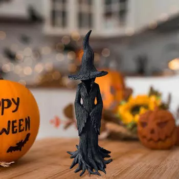 Хэллоуин Статуя Ведьмы Смола Скульптура Жуткая Коллекционная Фигурка Фигурка для Фестивальных Мероприятий