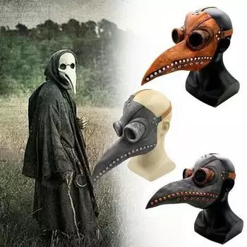 Хэллоуин Стимпанк Маски Птицы Фестиваль Чумного Доктора Косплей Платье Партии Костюм Реквизит коричневый