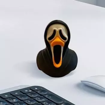 Хэллоуин Страшная Утка 3D Печатная Темная Готическая Кричащая Утка Фигурка Хэллоуин Ужасы белый