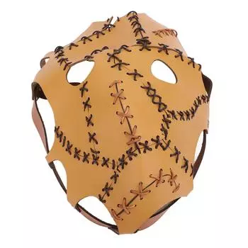 Хэллоуин страшный чехол для лица инновационный забавный ручной работы безопасный дышащий чехол для лица из искусственной кожи для Фес