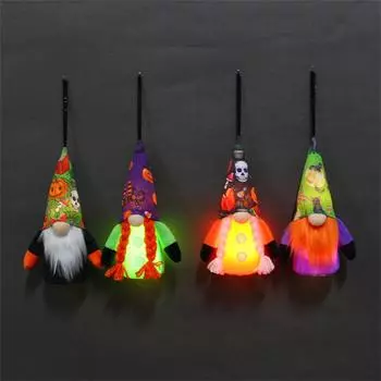 Хэллоуин СВЕТОДИОДНЫЙ Светящийся Безликий Старик Эльф Кукла Украшение Навидад Новогодний Рождественский Подарок Дети Безликая Кукла
